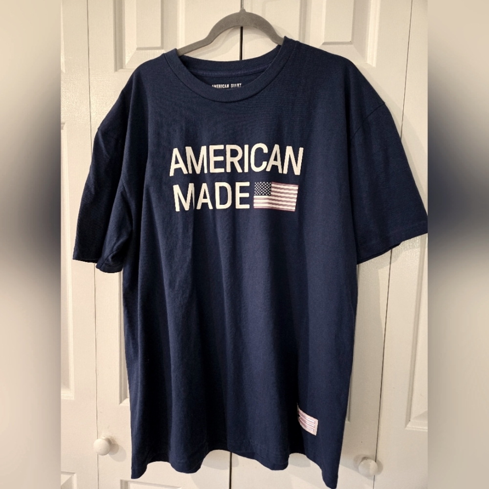 American Giant Navy Blue Graphic Tee Men's XXL
